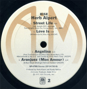 Herb Alpert : Rise (LP, Album, San)