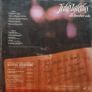 Julio Iglesias : Un Hombre Solo (LP, Album)