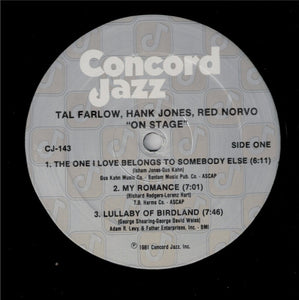Tal Farlow, Hank Jones, Red Norvo, Ray Brown, Jake Hanna : On Stage (LP, Album)