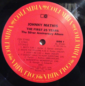 Johnny Mathis : The First 25 Years The Silver Anniversary Album (2xLP, Comp, Gat)