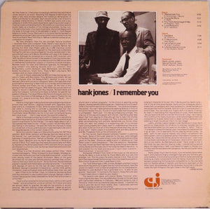 Hank Jones : I Remember You (LP, Album)