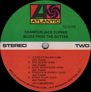Champion Jack Dupree : Blues From The Gutter (LP, Album, RE)