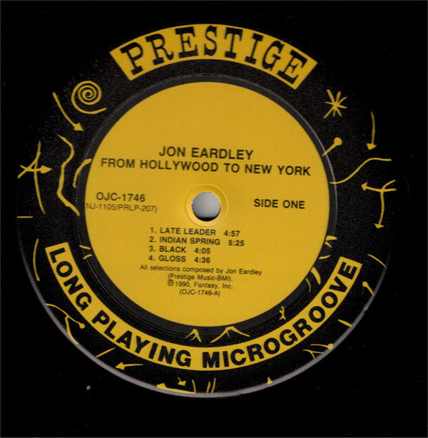 Jon Eardley - From Hollywood To New York - LP