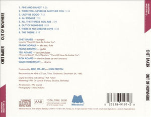 Chet Baker : Out Of Nowhere (CD, Album)