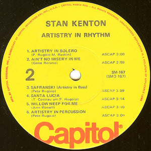 Stan Kenton : Artistry In Rhythm (LP, Album, RE)