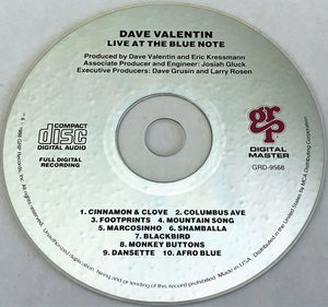 Dave Valentin : Dave Valentin Live At The Blue Note (CD, Album)