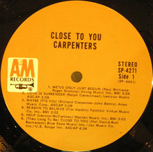 Load image into Gallery viewer, Carpenters : Close To You (LP, Album, Ter)
