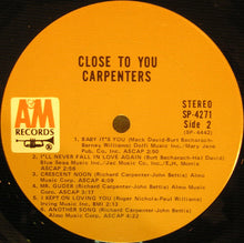 Load image into Gallery viewer, Carpenters : Close To You (LP, Album, Ter)
