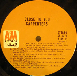 Carpenters : Close To You (LP, Album, Ter)