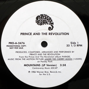 Prince And The Revolution : Mountains (12", Single, Promo)
