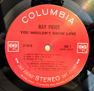 Ray Price : You Wouldn't Know Love (LP, Album)
