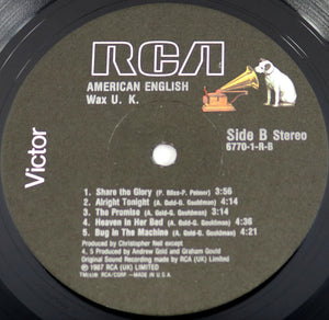 Wax U. K.* : American English (LP, Album)