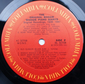 Various : The Original Boogie Woogie Piano Giants (LP, Album, Comp, Mono)