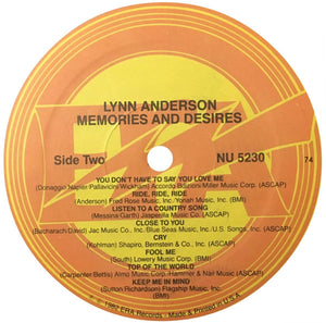 Lynn Anderson : The Best Of Lynn Anderson - Memories And Desires (LP, Comp)
