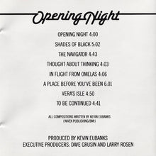 Laden Sie das Bild in den Galerie-Viewer, Kevin Eubanks : Opening Night (CD, Album)

