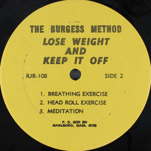 Russ Burgess (2) : Lose Weight And Keep It Off: The Burgess Method (LP)