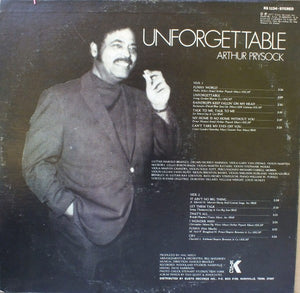 Arthur Prysock : Unforgettable (LP, Album, RE)