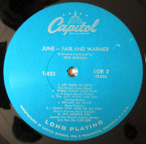June Christy : Fair And Warmer! (LP, Album, Mono)