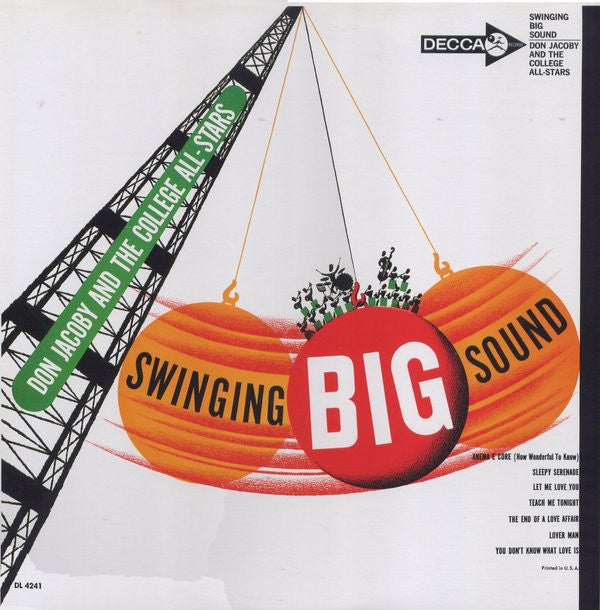 Don Jacoby And The College All-Stars : Swinging Big Sound (LP, Album, Mono)