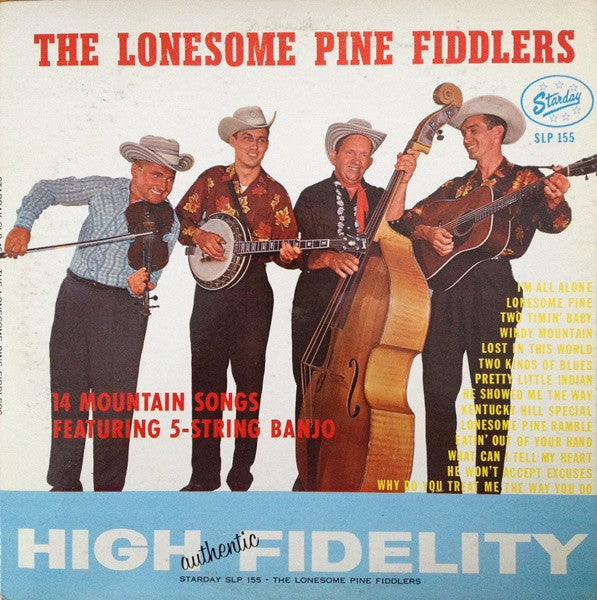 The Lonesome Pine Fiddlers - 14 Mountain Songs Featuring 5-String Banjo - LP