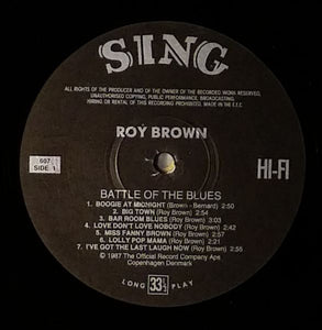 Roy Brown / Wynonie Harris : Battle Of The Blues (LP, Comp, RE)