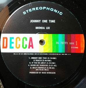 Brenda Lee : Johnny One Time (LP, Album, Glo)