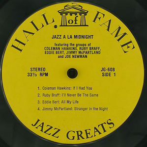 Coleman Hawkins, Ruby Braff, Jimmy McPartland, Eddie Bert, Joe Newman : Jazz A La Midnight (LP, Comp, RE)