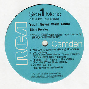 Elvis* : You'll Never Walk Alone (LP, Album, Comp, Mono, Ind)