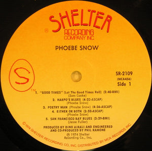 Phoebe Snow : Phoebe Snow (LP, Album, Pin)