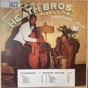 The Heath Bros.* : Passing Thru... (LP, Album, Promo)