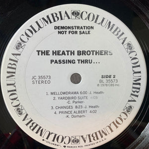 The Heath Bros.* : Passing Thru... (LP, Album, Promo)