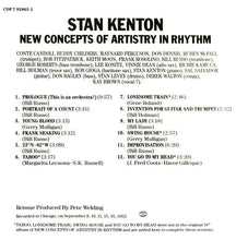 Laden Sie das Bild in den Galerie-Viewer, Stan Kenton : New Concepts Of Artistry In Rhythm (CD, Album, RE)
