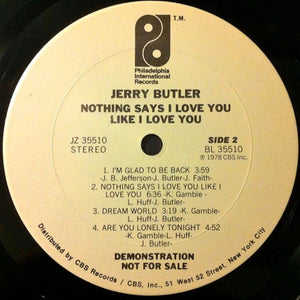 Jerry Butler : Nothing Says I Love You Like I Love You (LP, Album, Promo)