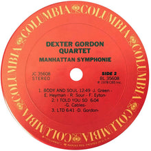 Load image into Gallery viewer, Dexter Gordon Quartet : Manhattan Symphonie (LP, Album)
