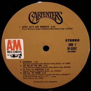 Carpenters : Carpenters (LP, Album, Pit)