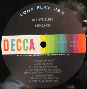 Brenda Lee : Bye Bye Blues (LP, Album, Mono, Pin)