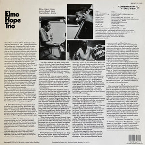 Elmo Hope Trio : With Jimmy Bond & Frank Butler (LP, Album, RE, RM)