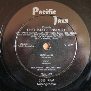 Chet Baker Ensemble : Chet Baker Ensemble (10", Album, Mono)
