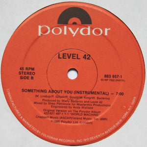 Level 42 : Something About You Remix (12")