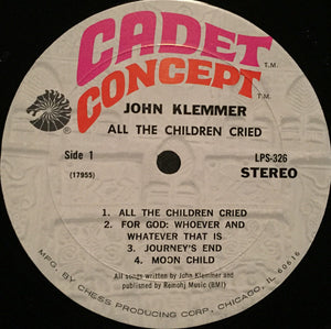 John Klemmer : All The Children Cried (LP, Album)