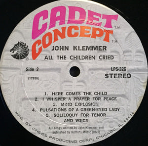 John Klemmer : All The Children Cried (LP, Album)