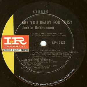 Jackie DeShannon : Are You Ready For This? (LP, Album)