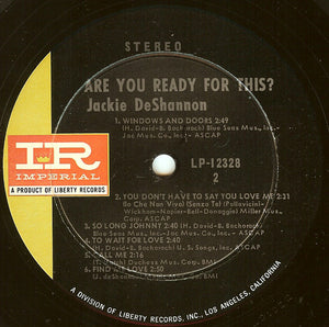 Jackie DeShannon : Are You Ready For This? (LP, Album)
