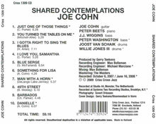 Load image into Gallery viewer, Joe Cohn : Shared Contemplations (CD)
