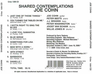 Joe Cohn : Shared Contemplations (CD)