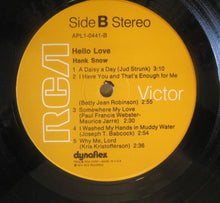 Laden Sie das Bild in den Galerie-Viewer, Hank Snow : Hello Love (LP, Album)
