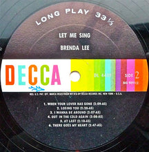 Laden Sie das Bild in den Galerie-Viewer, Brenda Lee : ... &quot;Let Me Sing&quot; (LP, Album, Mono)
