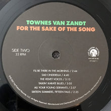 Load image into Gallery viewer, Townes Van Zandt : For The Sake Of The Song (LP, Album, RE)
