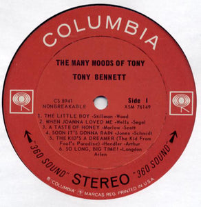 Tony Bennett : The Many Moods Of Tony (LP, Album)