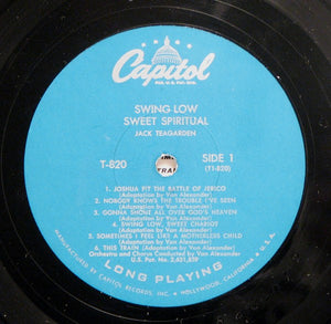 Jack Teagarden : Swing Low, Sweet Spiritual (LP, Mono)